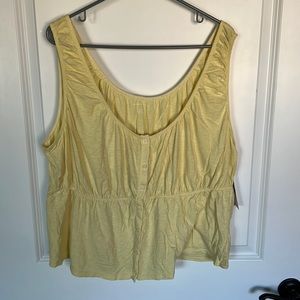 NWT American Eagle Outfitters Yellow Button Tank.
